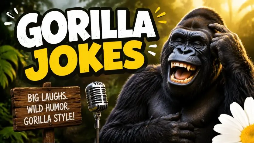 Hilarious gorilla jokes with jokes generator